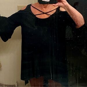 Steampunk torrid cold shoulder tunic